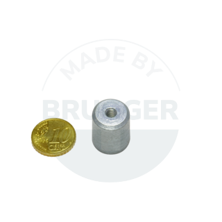 Stabgreifer aus AlNiCo Stahlgehäuse mit Innengewinde verzinkt 12.5mm | © Brugger GmbH