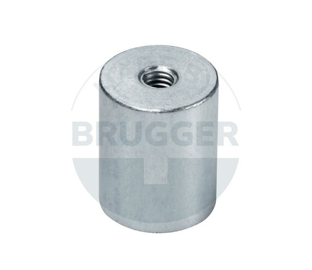 Stabgreifer aus AlNiCo Stahlgehäuse mit Innengewinde verzinkt 20mm | © Brugger GmbH