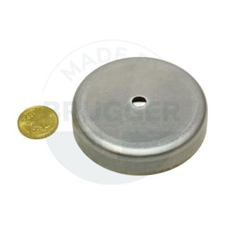 Pot magnet made of hard ferrite stainless steel housing with cylinder bore 63mm | © Brugger GmbH