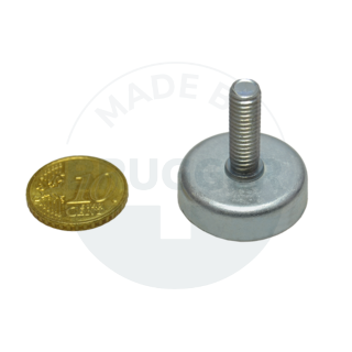 Topfmagnet aus Hartferrit Stahlgehäuse mit Außengewinde verzinkt 25mm M6x20 | © Brugger GmbH