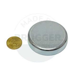 Aimant à pot en ferrite dure boîtier en acier galvanisé 50mm | © Brugger GmbH