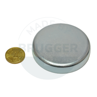 Aimant à pot en ferrite dure boîtier en acier galvanisé 57mm | © Brugger GmbH