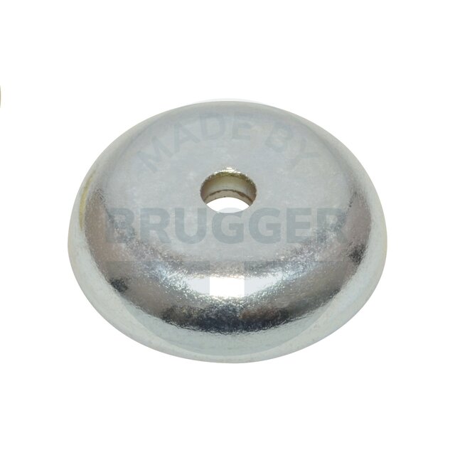 Topfmagnet aus NdFeB Stahlgehäuse gestanzt mit Bohrung und Senkung verzinkt 32mm | © Brugger GmbH