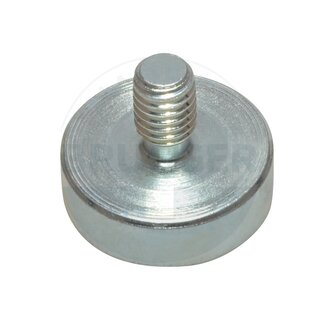 Topfmagnet aus NdFeB Stahlgehäuse mit Außengewinde verzinkt 20mm M6x10 | © Brugger GmbH