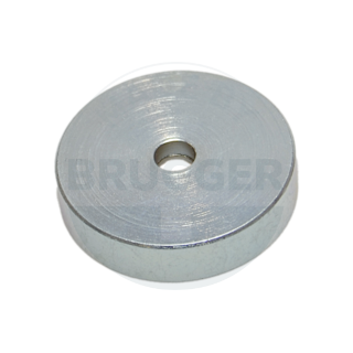 Topfmagnet NdFeB Stahlgehäuse mit Bohrung und Senkung verzinkt bis 150°C 32mm | © Brugger GmbH