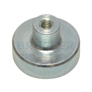 Topfmagnet aus NdFeB Stahlgehäuse mit Gewindebuchse verzinkt 20mm | © Brugger GmbH
