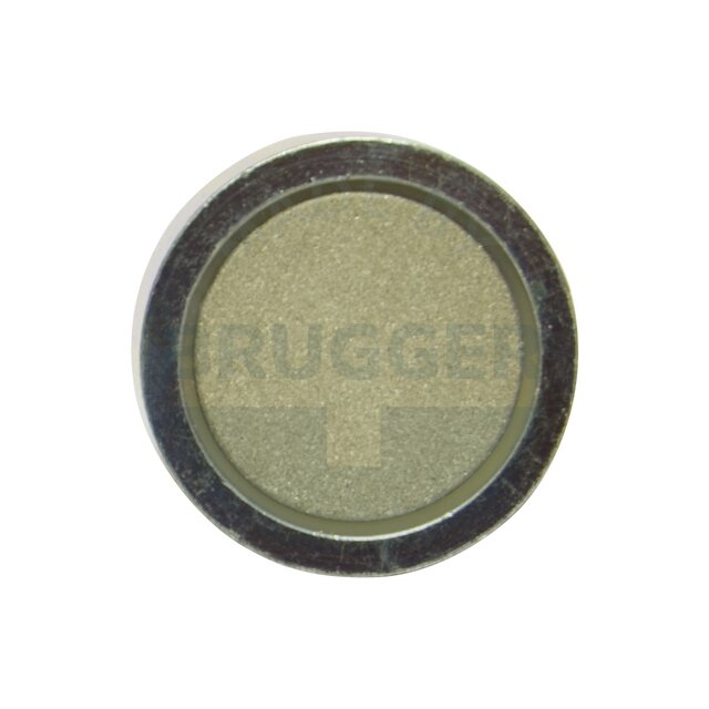 Topfmagnet aus SmCo Stahlgehäuse mit Gewindebuchse verzinkt 20mm Rückseite | © Brugger GmbH