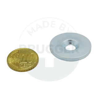 Metal disc with bore and counter bore | © Brugger GmbH