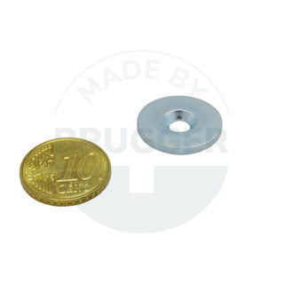 Metal disc with bore and counter bore | © Brugger GmbH