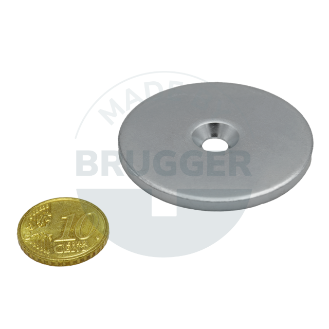 Metallscheibe mit Bohrung und Senkung | © Brugger GmbH