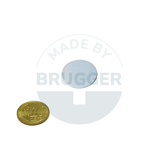Metallscheibe mit Doppelklebeband (3M Scotch-Mount 4032) | © Brugger GmbH