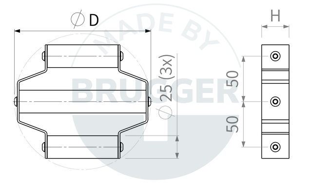 technical drawing Magnetic filter grid made of NdFeB | © Brugger GmbH