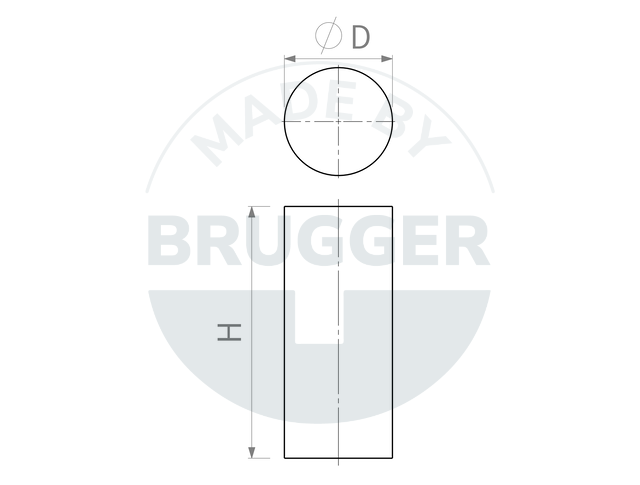 technische Zeichnung Stabmagnet | © Brugger GmbH