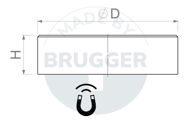 technische Zeichnung Topfmagnete aus NdFeB verzinkt | © Brugger GmbH
