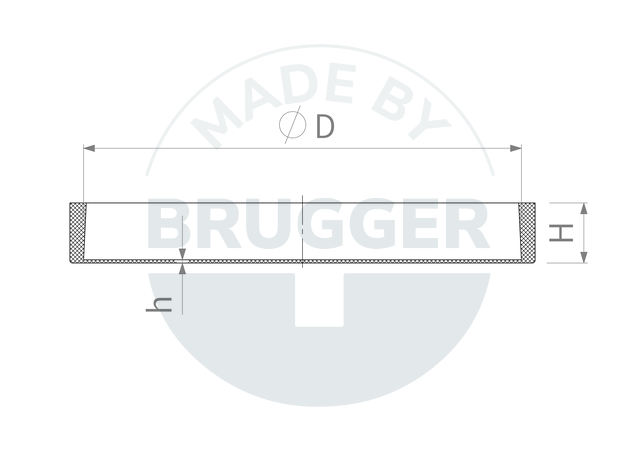 technische Zeichnung Gummiueberzug als Schutzklappe fuer Magnetsysteme | © Brugger GmbH